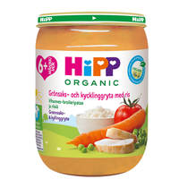 Hipp Ris, Grönsaker & Kyckling 6m 190g