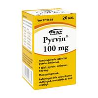 Pyrvin 100 mg 20 tabletter Filmdragerad tablett