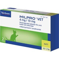 Milpro Vet 4 mg/10 mg Filmdragerade Tabletter för Små Katter & Kattungar 2 st