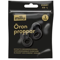 Millu Öronproppar Diskret Svart 1 par