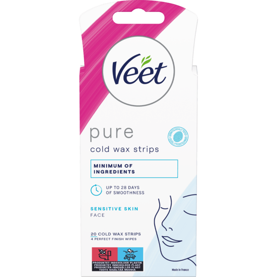 Veet Pure Wax Strips Ansikte Känslig Hud 20 st