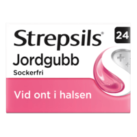 Strepsils Jordgubb Sugtabletter Sockerfri 24 st