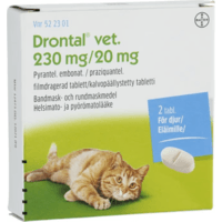 Drontal Vet 230 mg/20 mg tablett 2 st