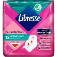 Libresse Binda Ultra+ Long med vingar 12 st