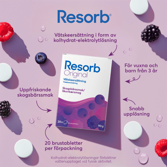 Resorb Original Skogsbär 20 brustabletter
