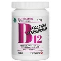 BioSalma B12 vitamin 1mg +folsyra 100 tuggtabletter